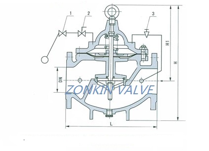 100X Remote Control Float Valve Drawing